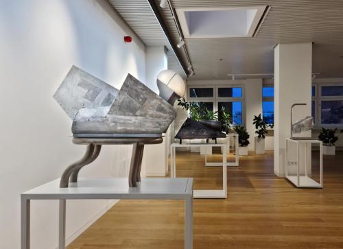 OBJECT WITH A MAP II, 2024-2025, aluminum.