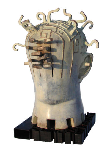Abstract Head, 2012, bronze.