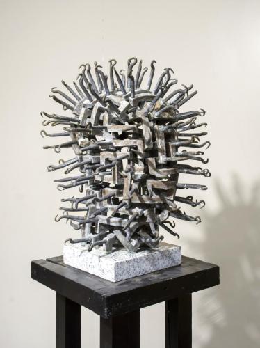 Open Head II, 2014, bronze