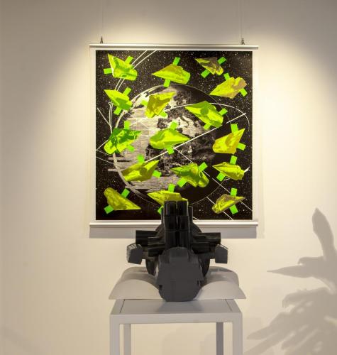 Post-apocalyptic scenario I: ALTERNATIVES FOR THE EARTH. Digital print.